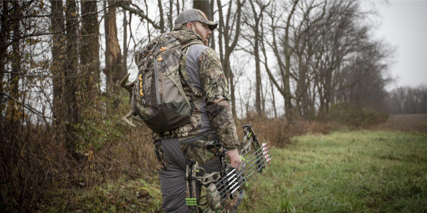 hunter with backpack