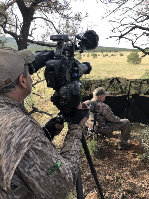 Troy Ruiz filming hunt
