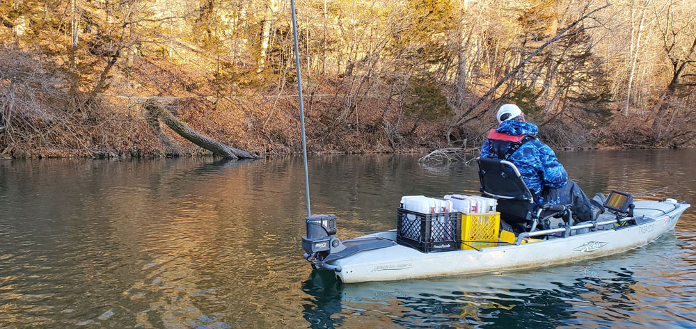 Tyler Cole bass fishing kayak