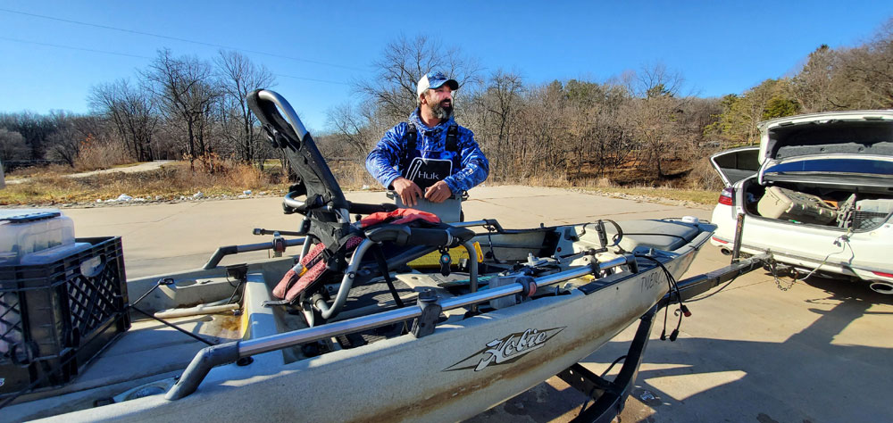 Tyler Cole bass fishing kayak