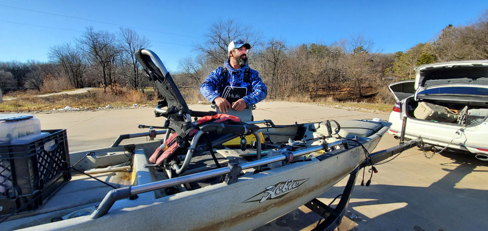 Tyler Cole kayak fishing