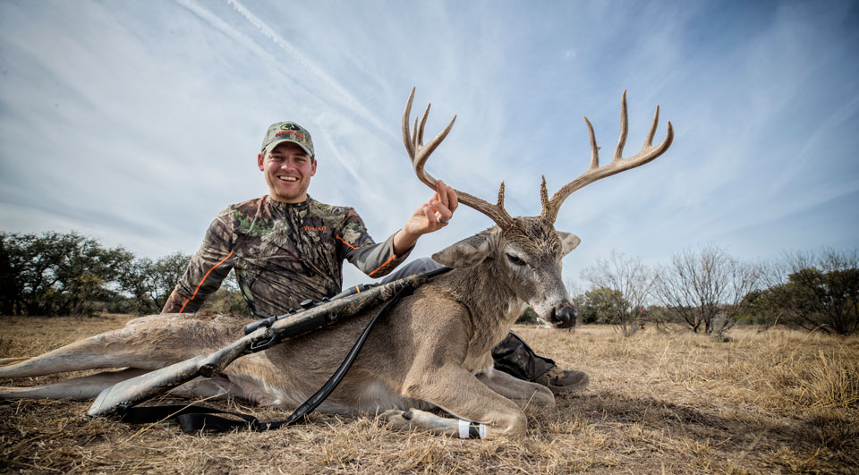 hunter with big buck