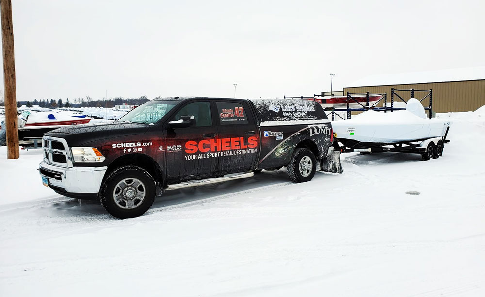 walleye fishing in snow