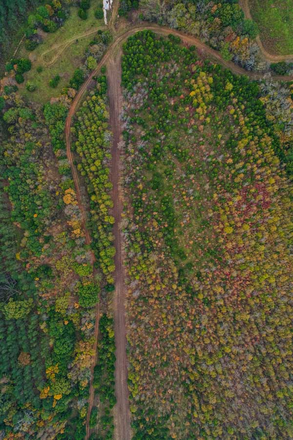 aerial photo of rural land