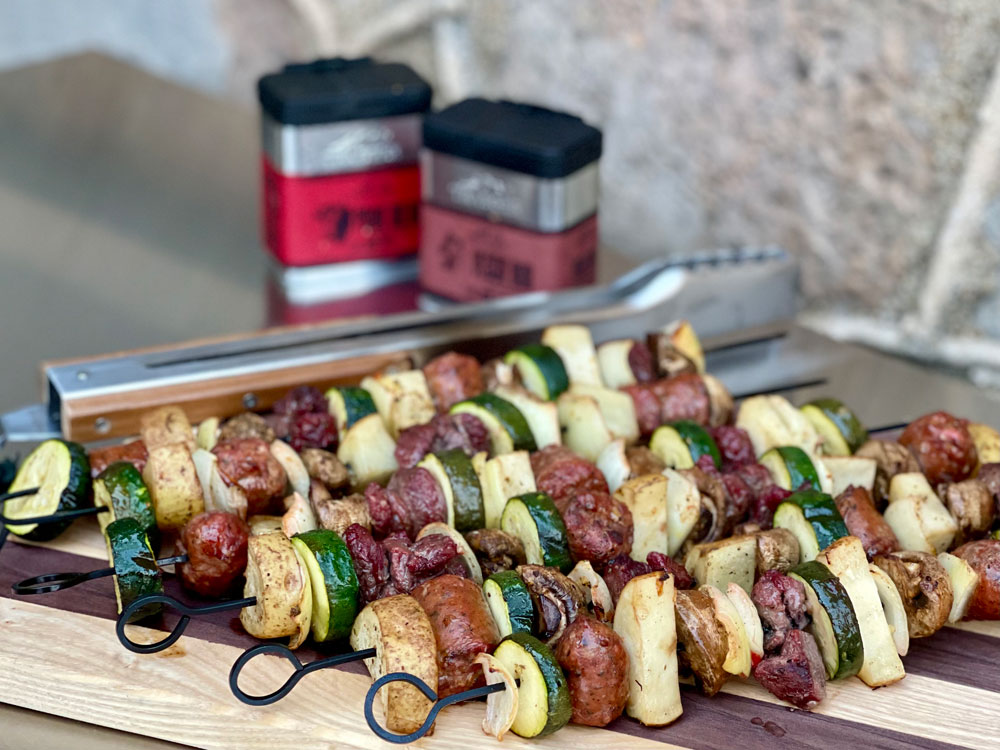 antelope and duck kabobs