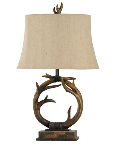 antler lamp