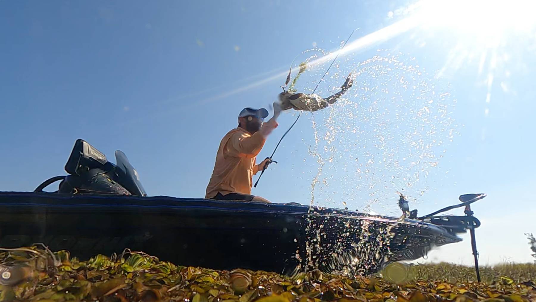 bass on crawfish