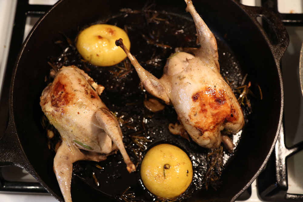 cooking quail