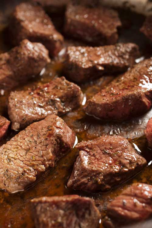 browning stew meat