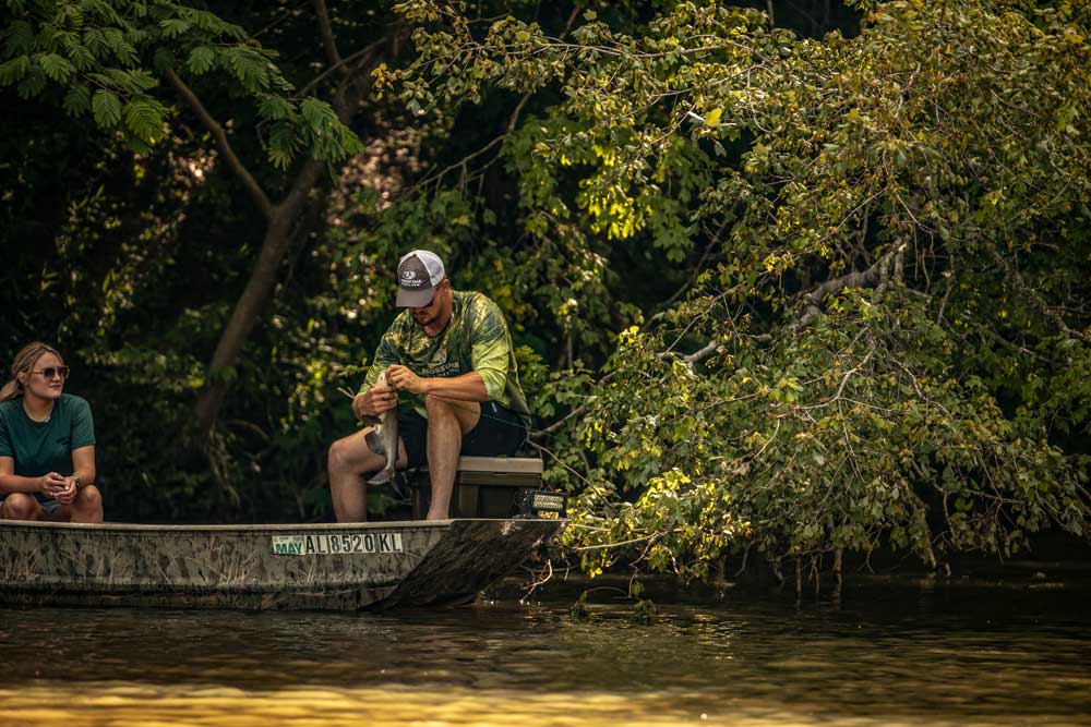 catfishing on the river