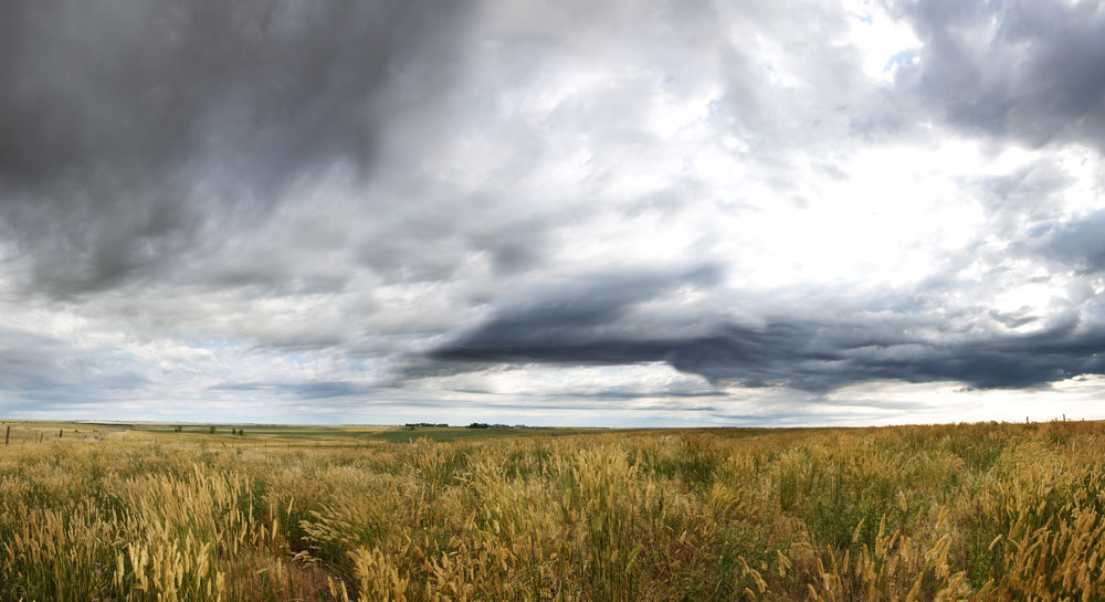clouds over prairie