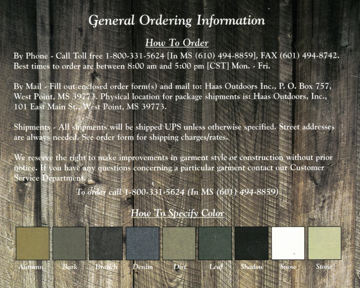 a catalog featuring the colors