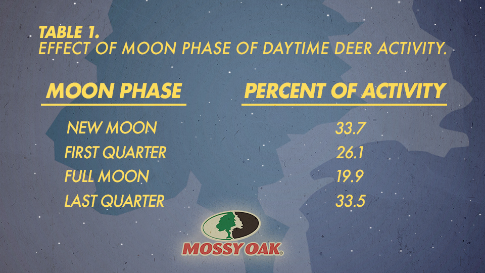 deer activity moon phase