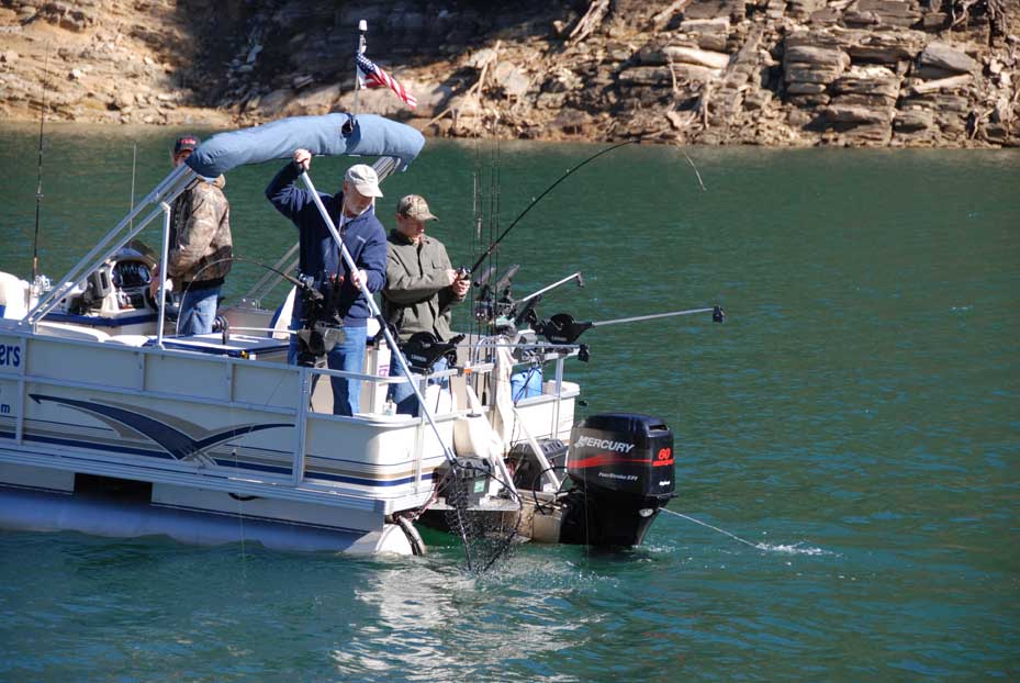 downriggers on pontoon