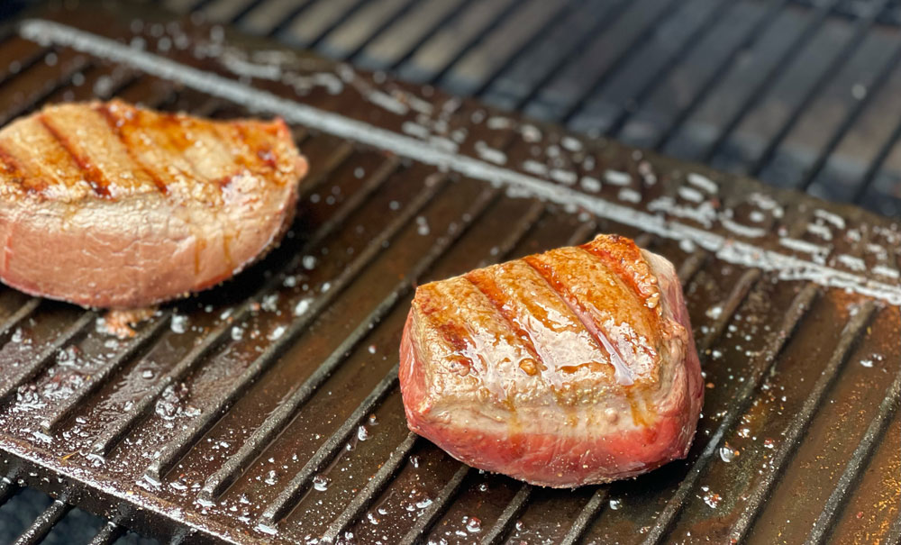 elk steaks on the grill