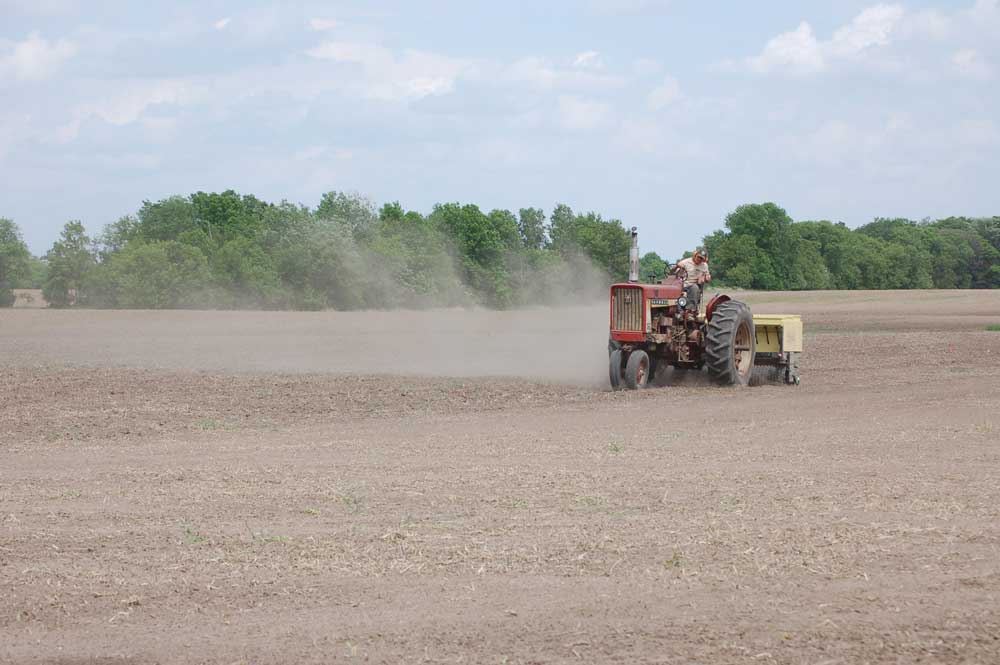 tractor planting seed