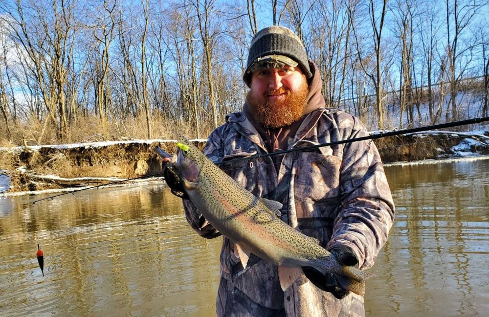 filming trout fishing