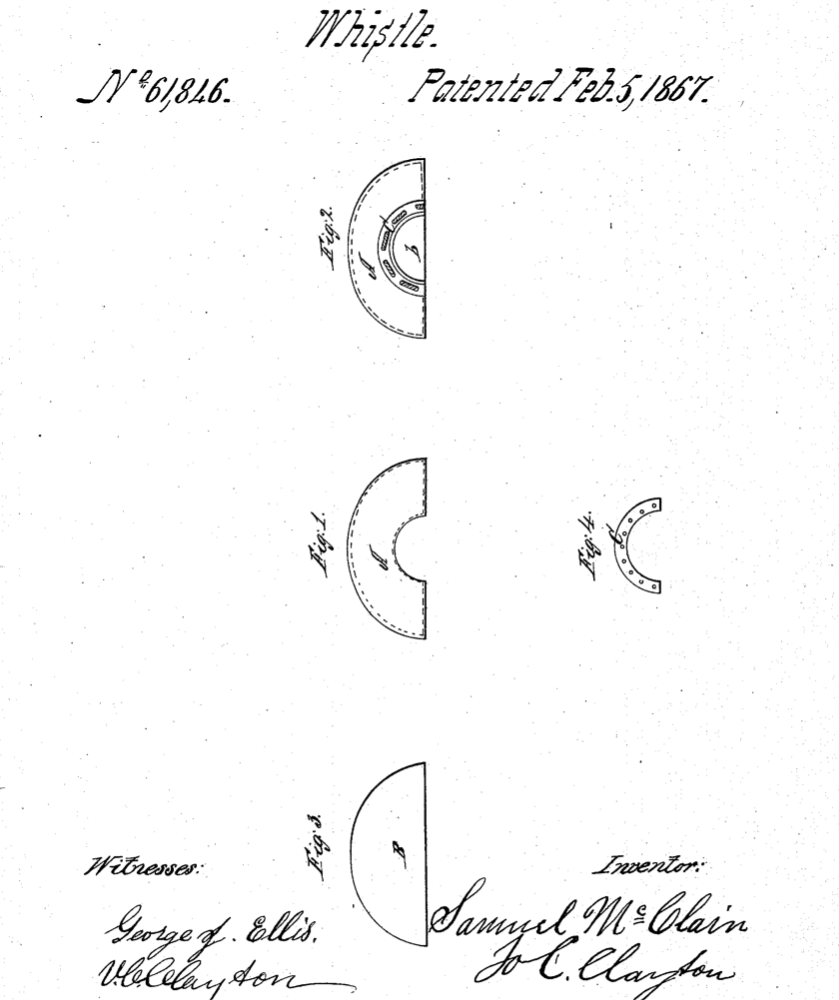 patent for a mouth whistle