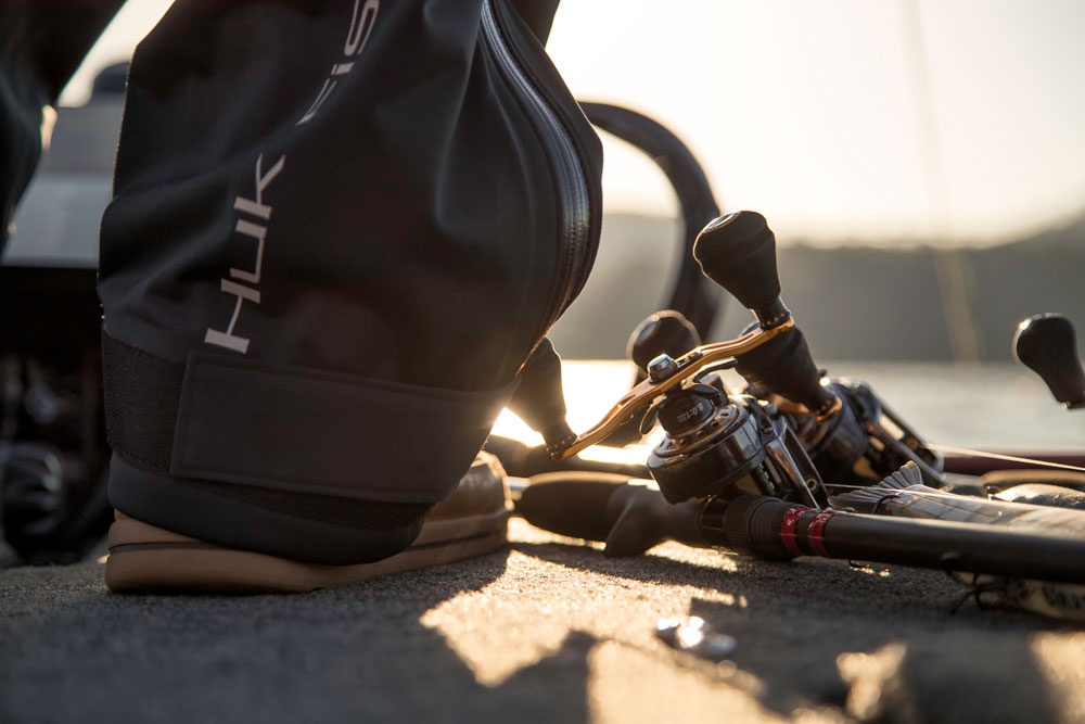 fishing rods on boat deck