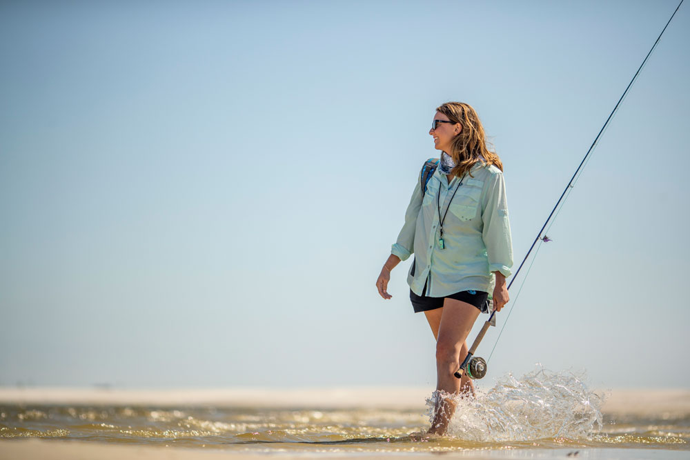 saltwater fly fishing shoreline