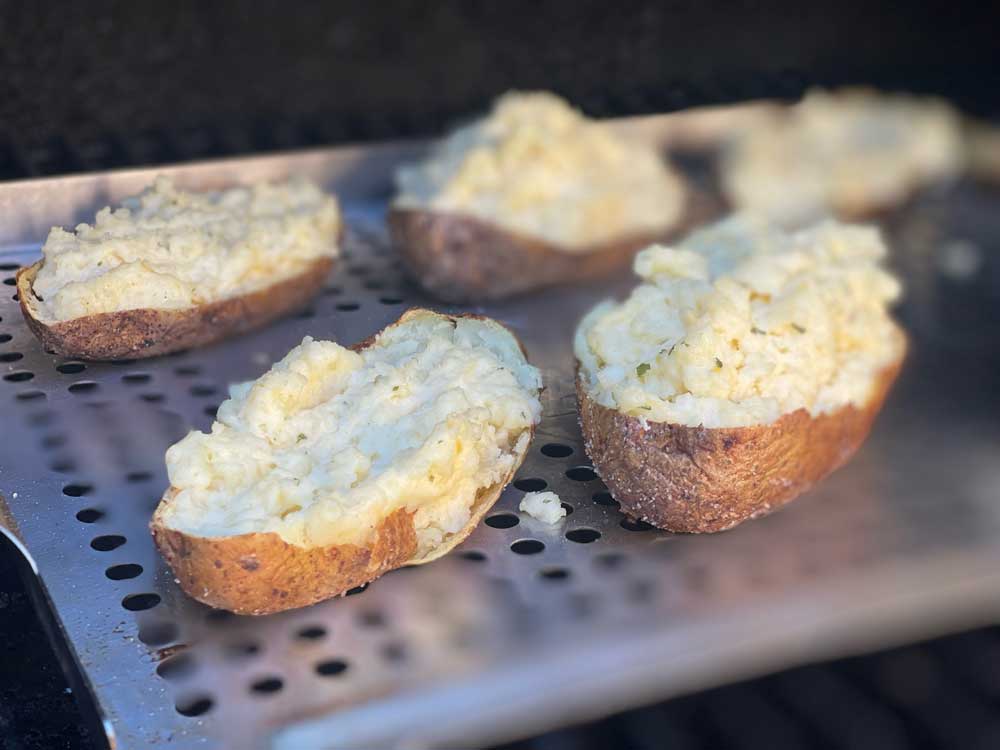 grilled stuffed potatoes