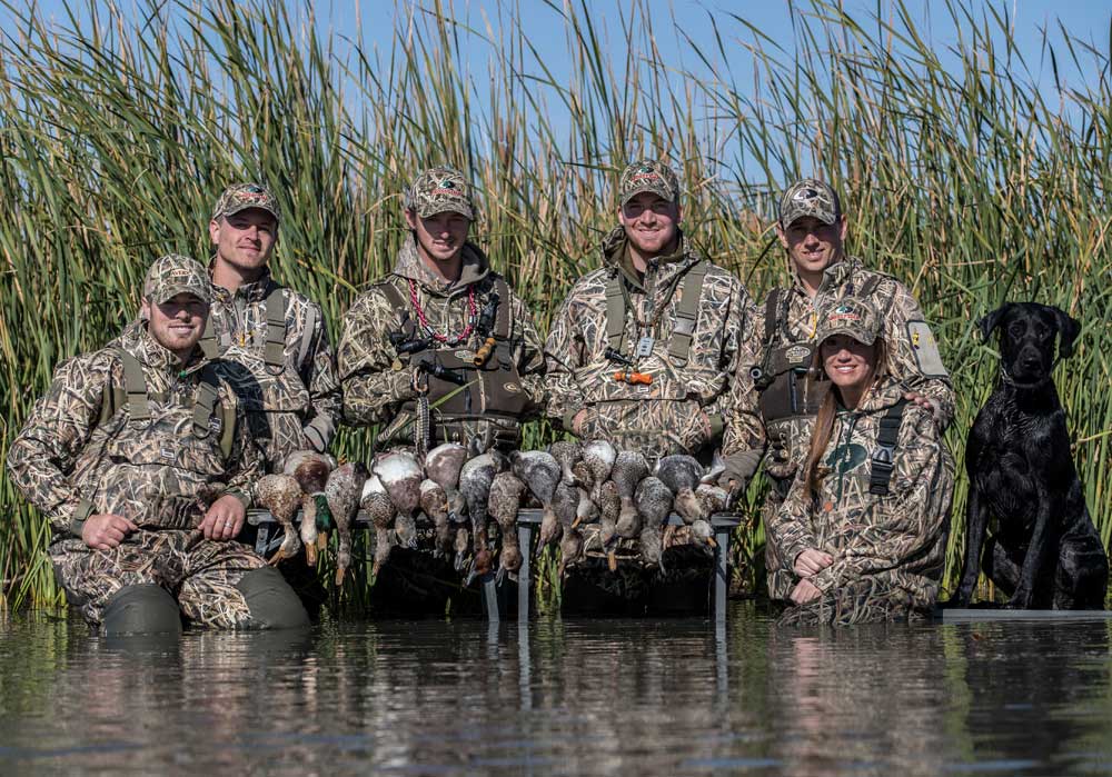 group of duck hunters