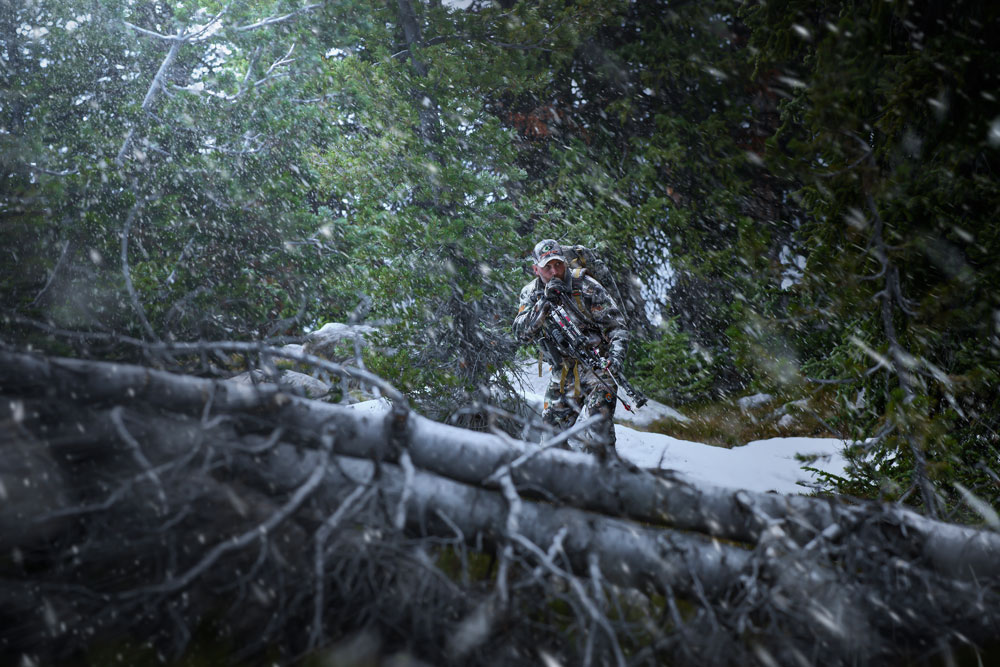 hunter in snow