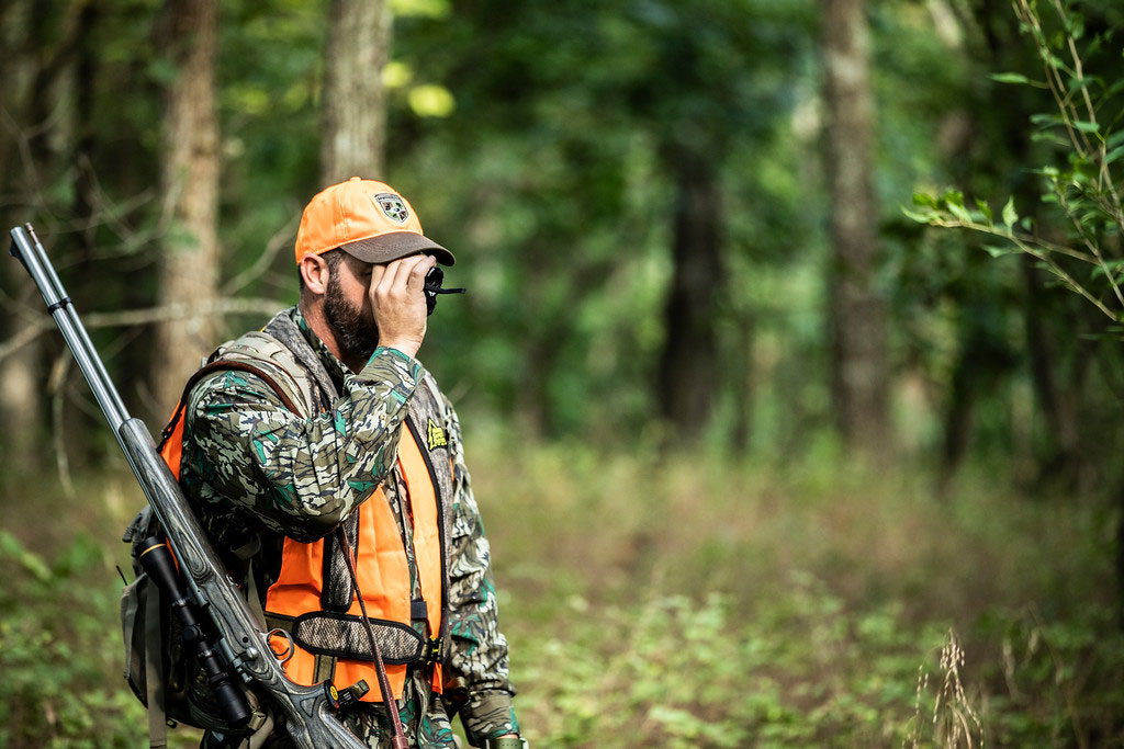 hunter with rangefinder