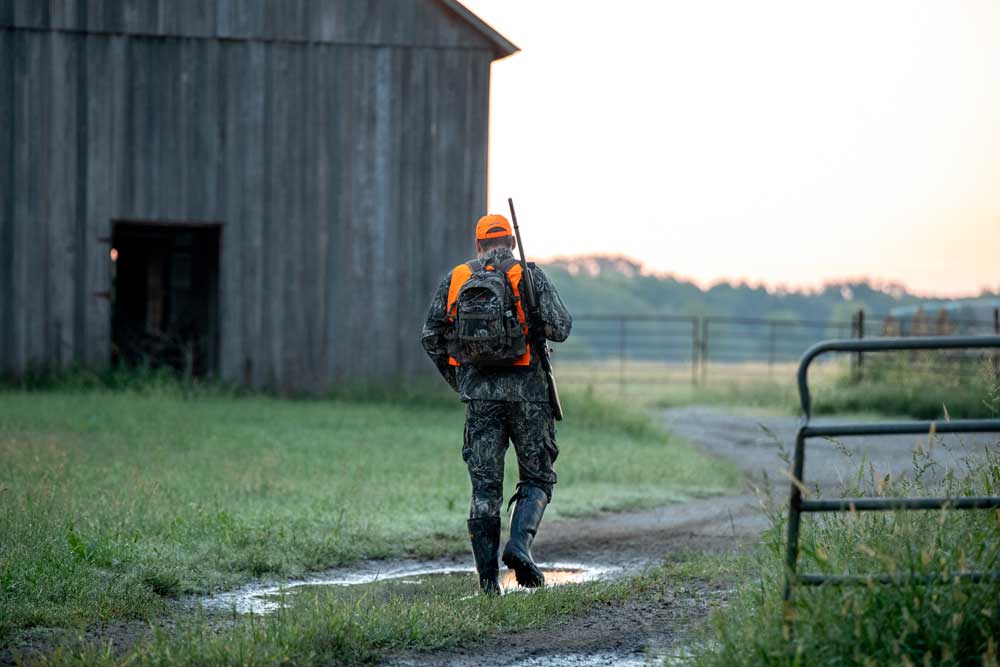 hunter walking to hunt