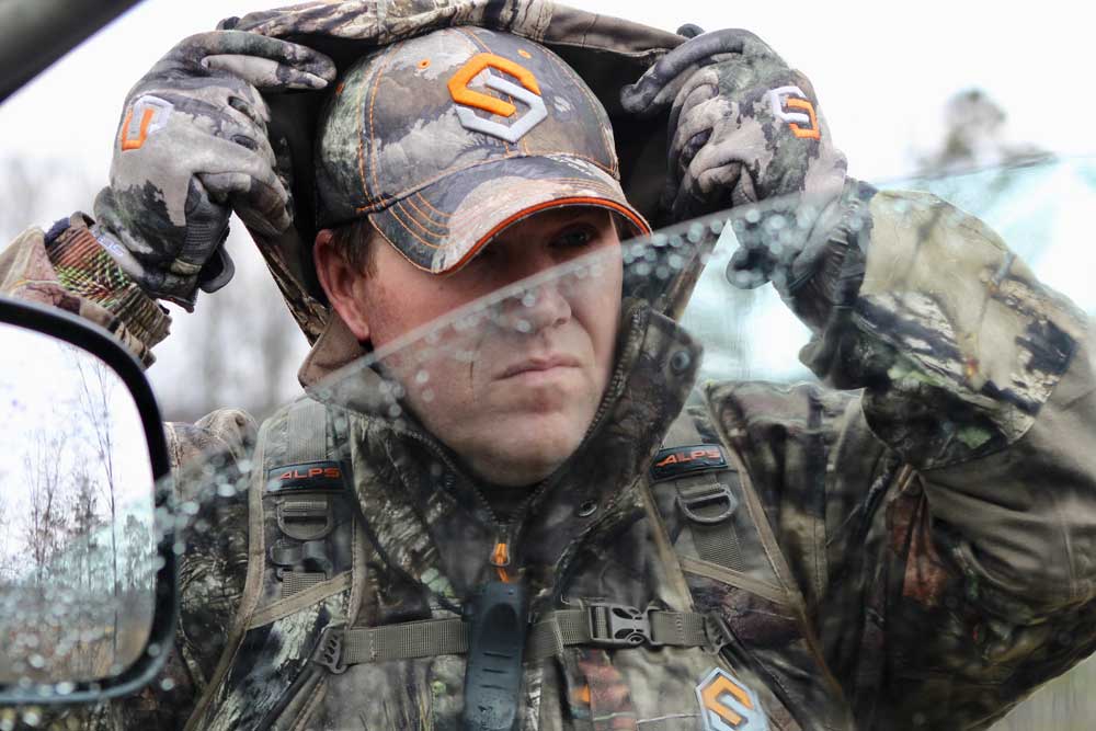 hunting in the rain