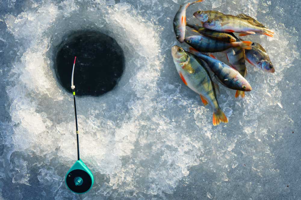 ice fishing hole