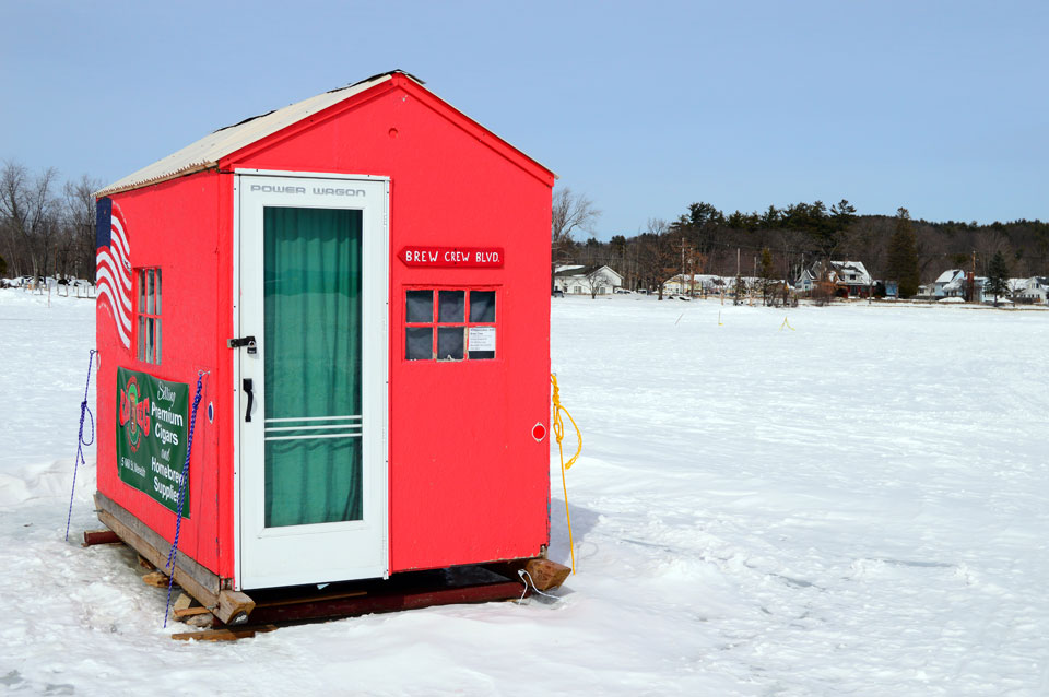 ice fishing shelter shutterstock