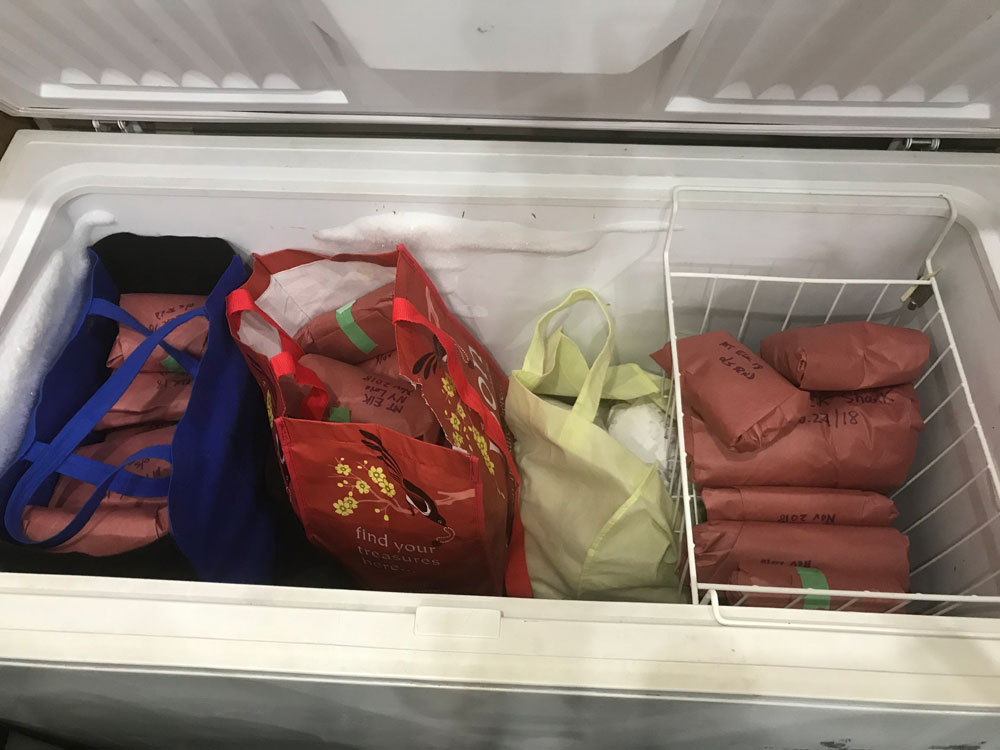 meat packed in cooler