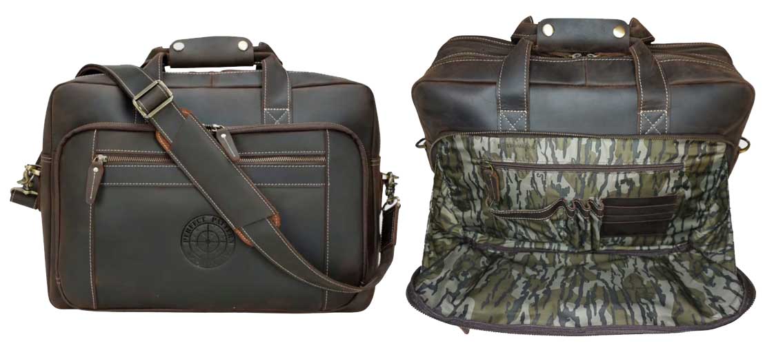 Perfect Pattern leather briefcase Mossy Oak