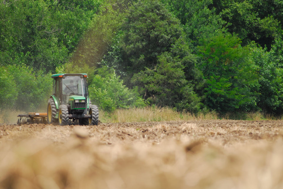 planting with tractor