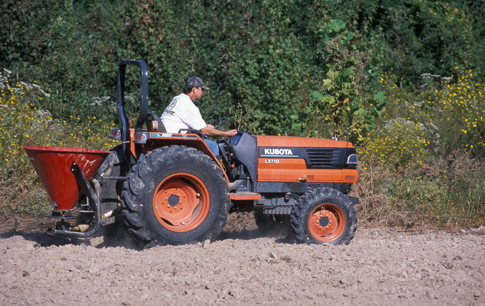 planting on tractor