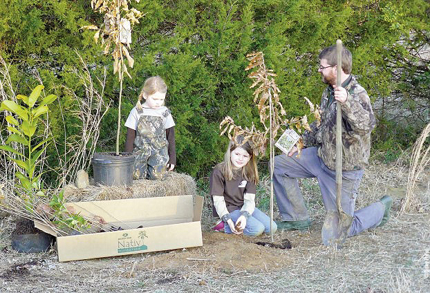 planting trees with kids