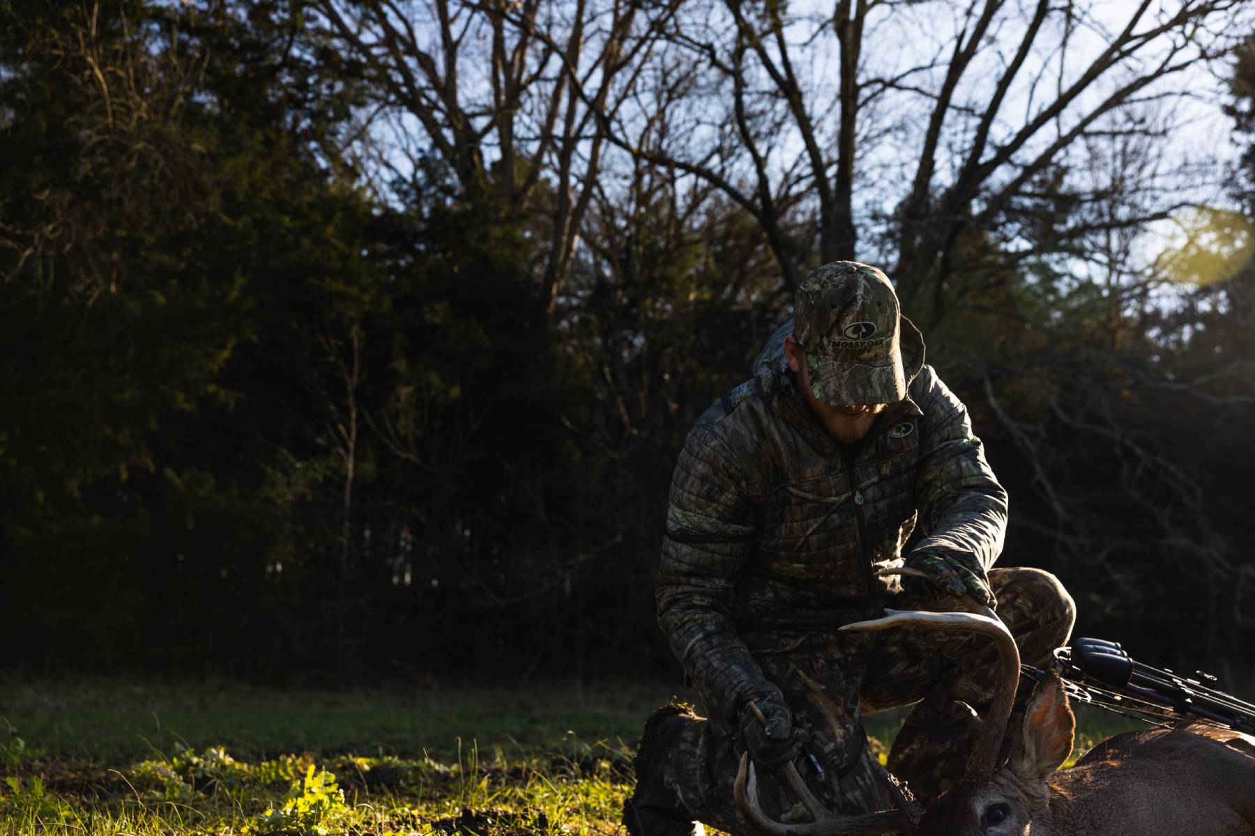 man with deer