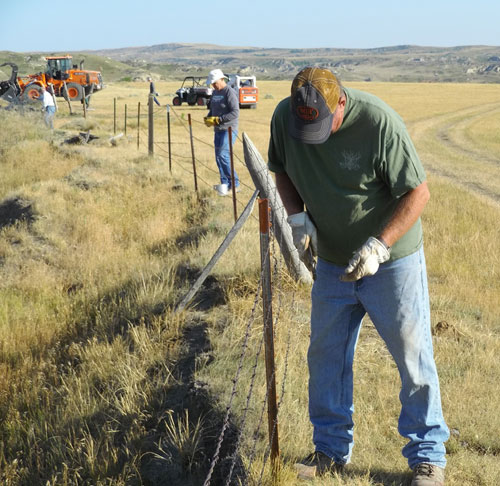 repairing fence