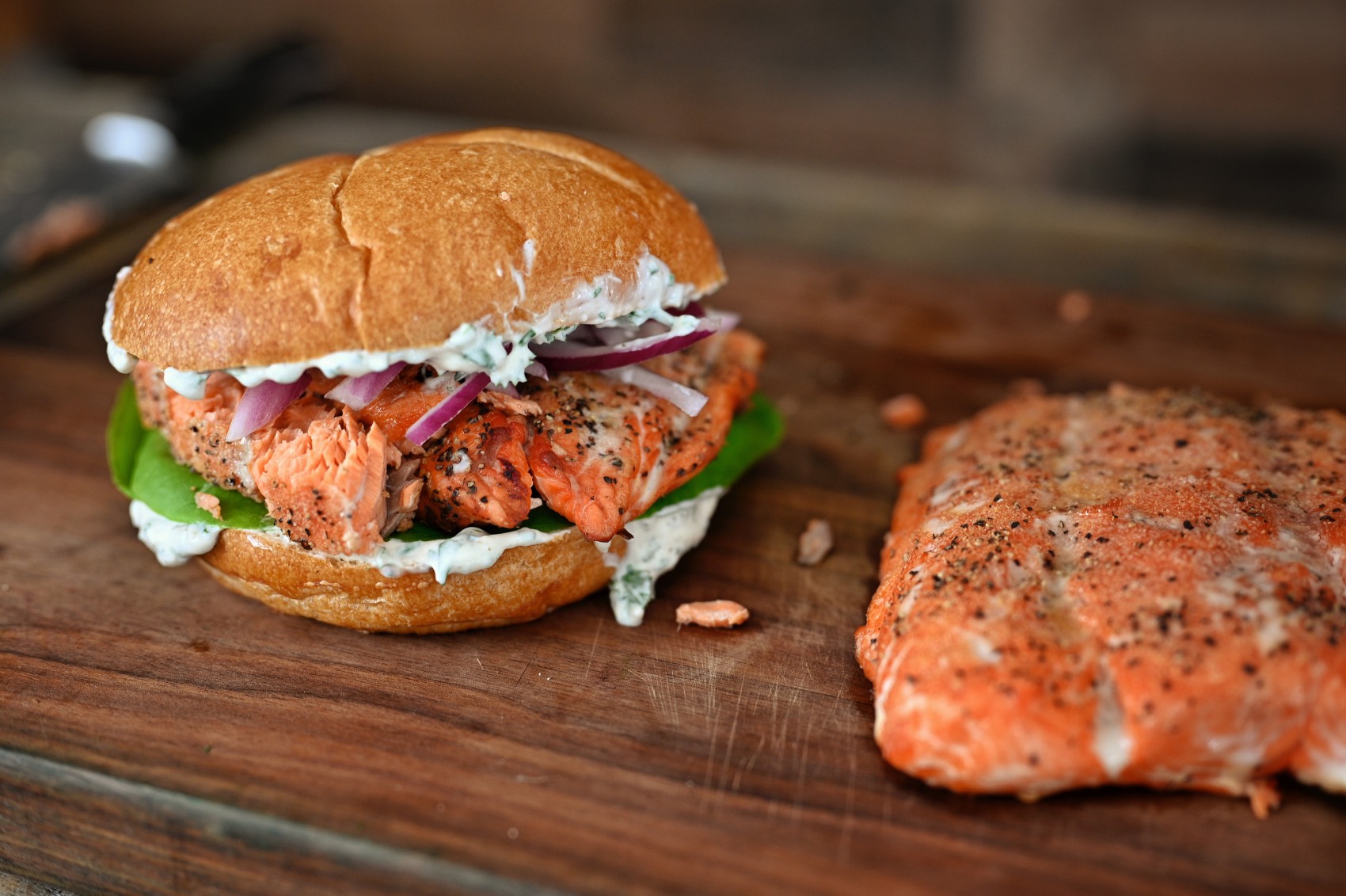 salmon sandwich