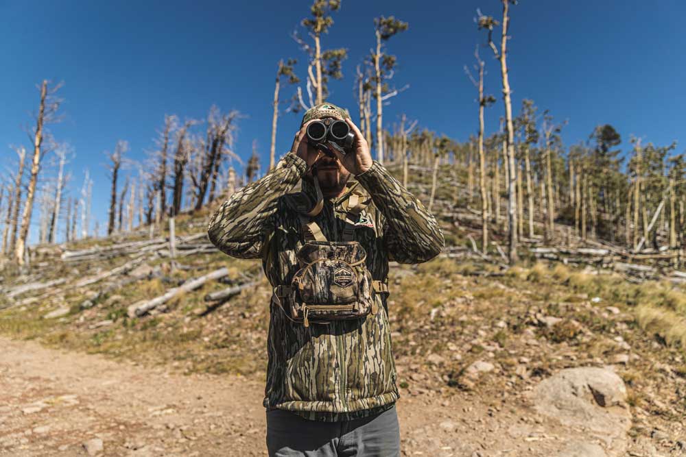 scouting with binoculars