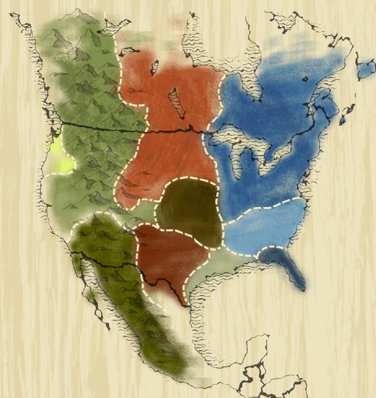 a heat map of whitetail areas