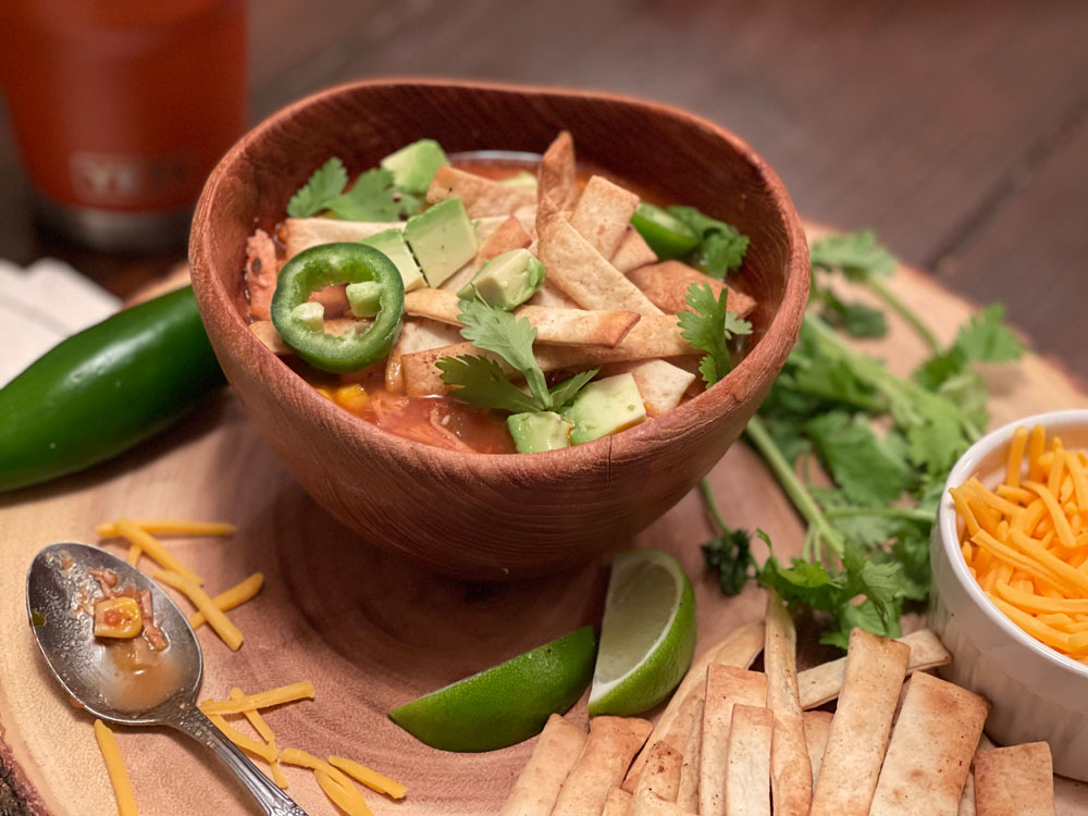 smoked pheasant tortilla soup