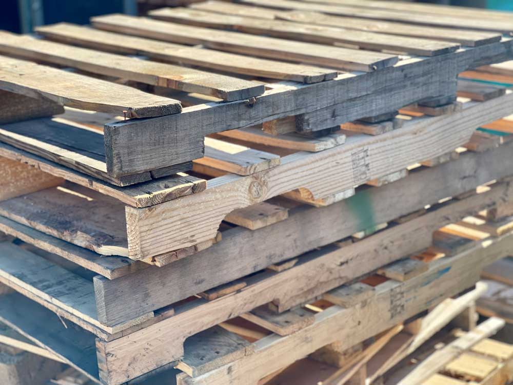 stack of wooden pallets