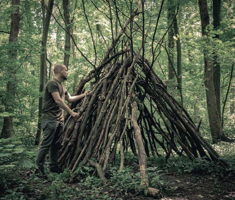 stick shelter