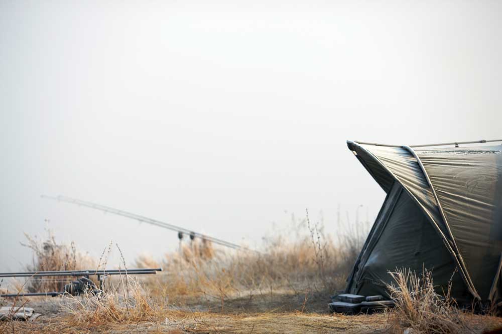 tent in winter