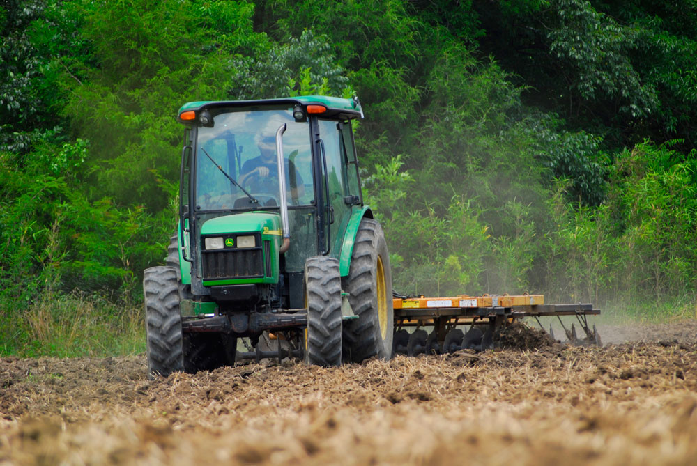 tractor plowing