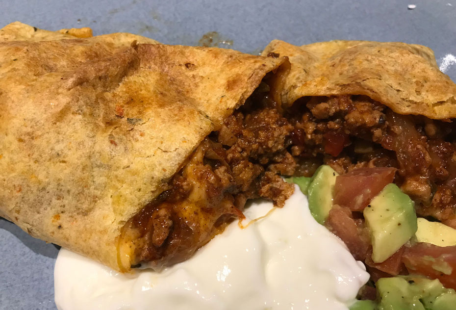 wild turkey chimichangas