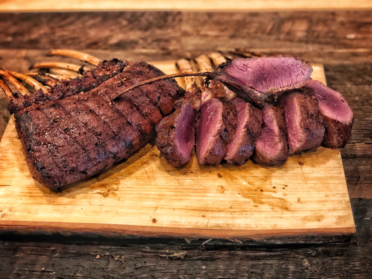 meat on a wooden table